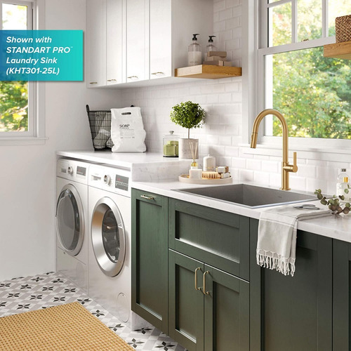 Imagen 6 de 7 de Grifo De Cocina Desplegable Color Oro