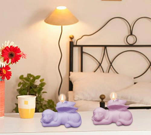 Molde De Silicon, Perro Con Alas Rosa