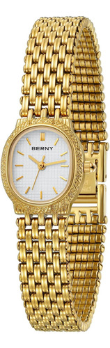 Berny Relojes De Oro Para Mujer Reloj De Pulsera Vintage Rel