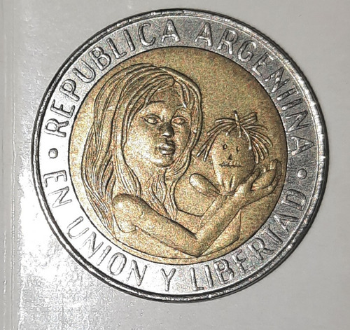 Moneda Colección Conmemorativa $1 Argentino Unicef. Vurquiza