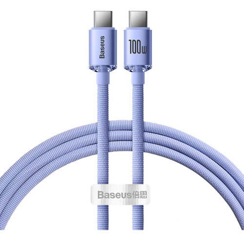 Cable Usb-c/usb-c 100w Macbook iPad Samsung / Baseus Oficial Color Purpura