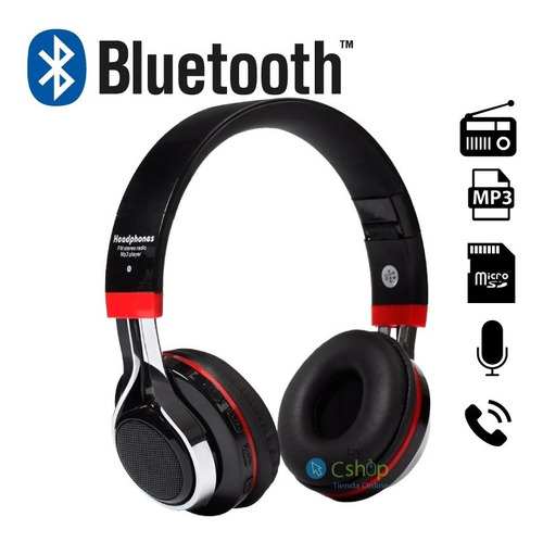 Audifonos Bluetooth Inalambrico Mp3 Radio Fm Micro Sd 4en1