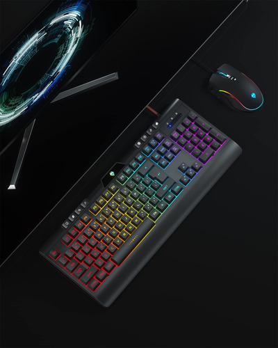 Combo De Teclado De Juegos Y Mouse Con Cable De Qmhaonan, Te
