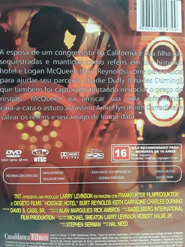 Dvd Hostage Hotel ( Sequestro ) Burt Reynolds - Novo