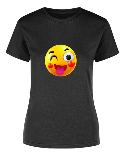 Playera Blusa Para Dama Con Diseño Emoji Feliz Moda