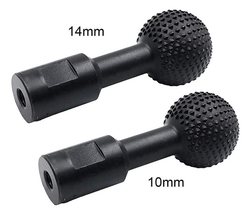 Cabezal De Pulido Negro De 10 Mm, Esférico, Ranurado En Made