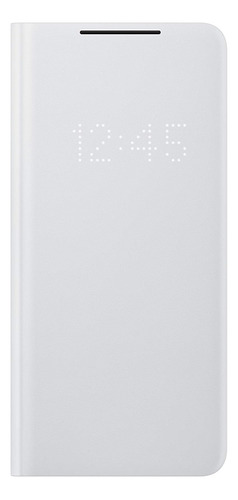  Funda Para Samsung Galaxy S21 Ultra Tipo Billetera Led Gris