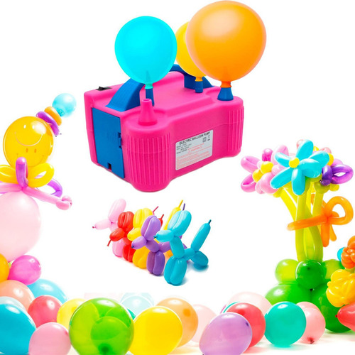 Bomba Para Inflar Globos Eléctrica Portátil Doble Válvula