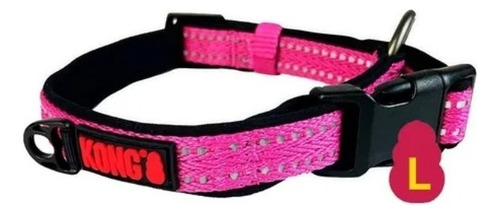 Collar Kong Nylon Regulable Large Perros Y Gatos Maxscotas Color Rosa