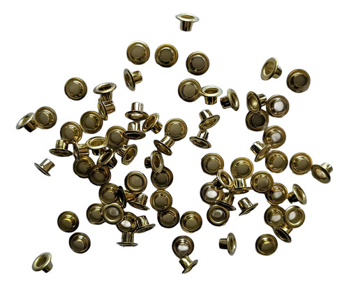 Ojalillos 450 Hierro 4,5mm X 500 Unidades Simil Oro
