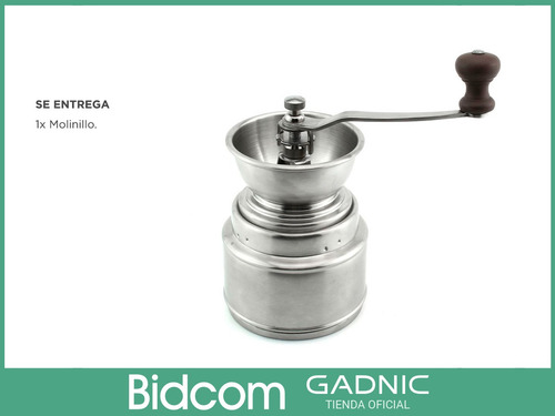 Imagen 8 de 10 de Molinillo De Cafe Manual Grosor Ajustable Acero Inox Gadnic