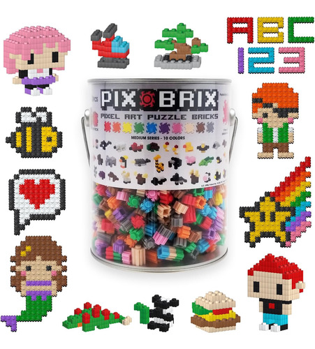 Pix Brix Cubo De Ladrillos De Rompecabezas Pixel Art ' Kit D