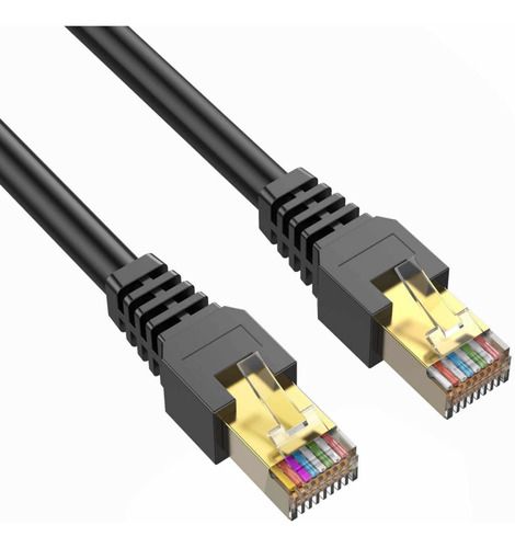 Cable Ethernet Uso Exterior Cat 7 Gamers 10gbps Uv 600mhz