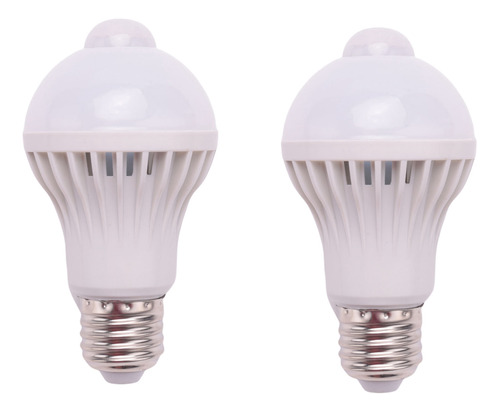 Bombilla Led, 2 Bombillas Led E27, Sensor De Movimiento, Luz