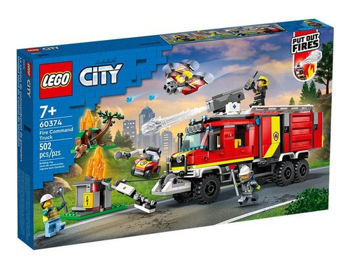 Kit Lego City Unidad Móvil De Control De Incendios 60374 7+ Cantidad de piezas 502