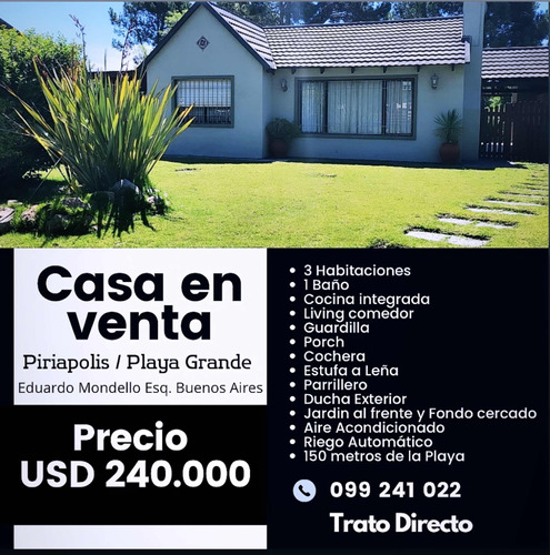 Casa En Venta - Piriápolis / Playa Grande