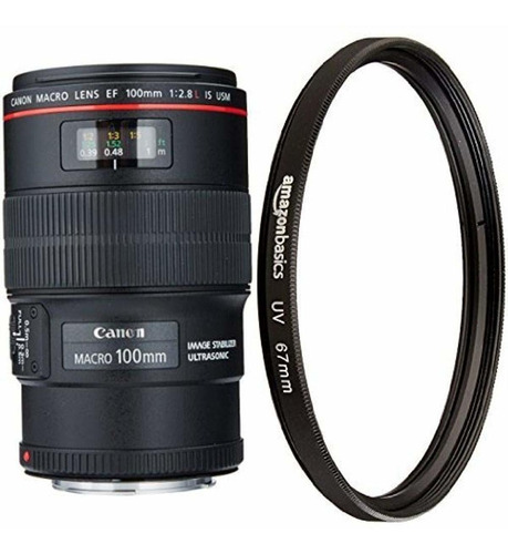 Lente Is Usm Macro Para Camara Canon Slr Marca 3.9  F 2.8l