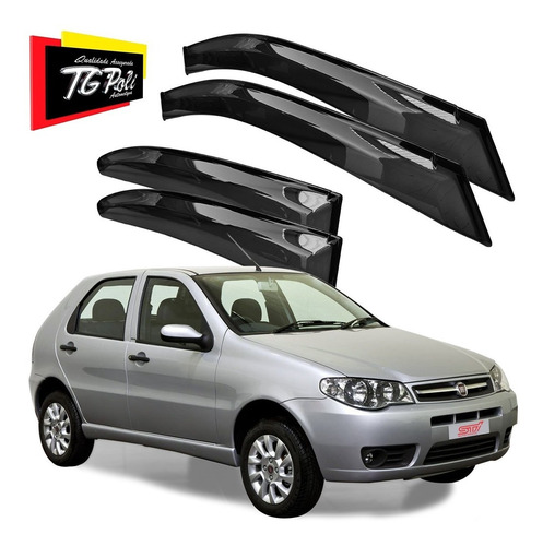 Calha Chuva Defletor Fumê Fiat Palio Way 4p 2015 Tg Poli