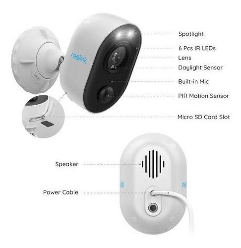 Cámara Seguridad Reolink Lumus Wifi Ip Full Hd Nocturna Ip65