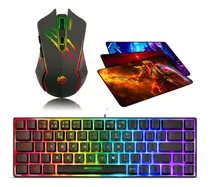 Comprar Kit Gamer 3 En 1: Teclado Mic Infinity Rgb+mouse Sniper +pad
