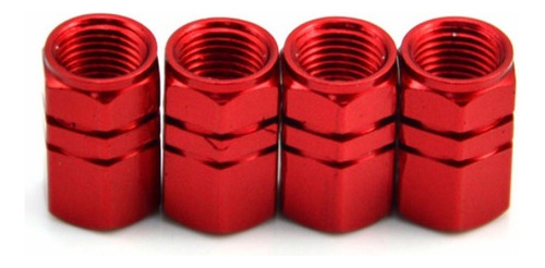 Tapa Valvulas Para Neumáticos Color Rojo 4 Unidades
