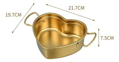 Cacerola Compatible Con Salsa En Forma De Corazón De S Oro