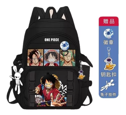 Desenho Animado Anime One Piece Luffy Mochila Escolar Masculina