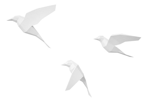 Decoración De Pared Estéreo Modelo 3 Pájaros Para Colgar En