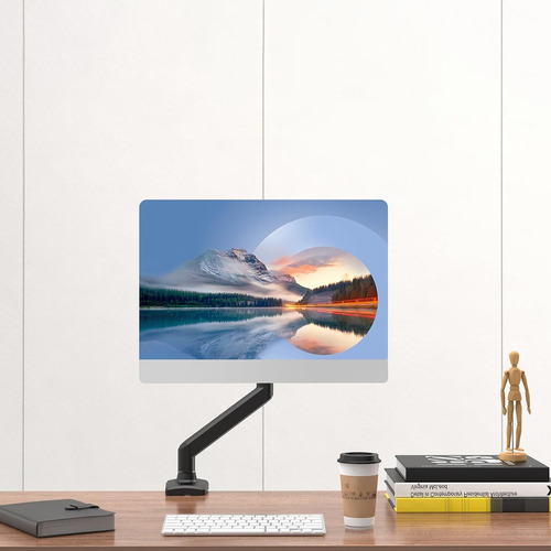 Soporte Monitor Escritorio Simple Negro Form