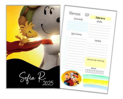 Archivo Imprimible Agenda Diaria 2025 Snoopy Pdf Portada Edi