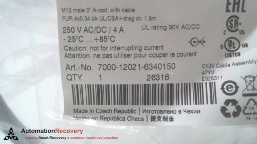 Murr Elektronik 7000-12021-6340150 Single Ended Cordset Ccf