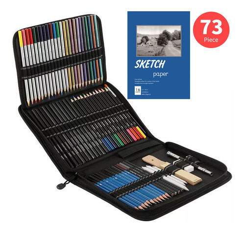 73 Piezas Profesional Lápices De Dibujo Y Dibujo Setbt