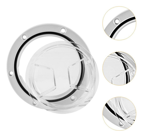 Boat Hatch With 6 Inch O-rings Clear