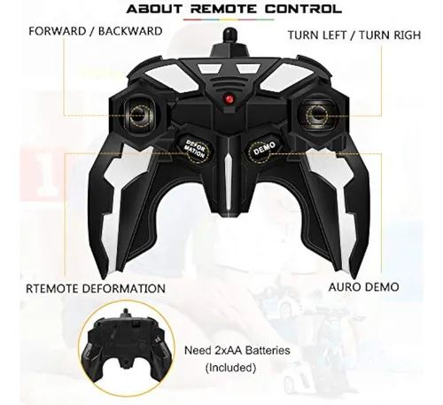Figrol Transform Rc Car Robot, Coche De Control Remoto Indep
