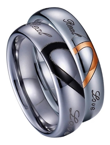 Anillos Argolla Pareja Matrimonio Ilusion Tungsteno Amor