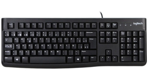 Teclado Logitech K120 QWERTY español color negro