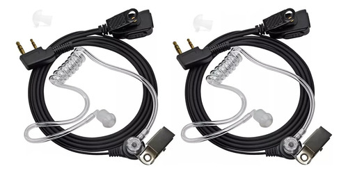 2pc Audifonos Manos Libres Para Radio Talkie Kenwood Baofeng