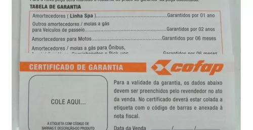 2 Amortecedor Traseiro Saveiro G5 G6 2008 a 2021 Cofap GB48084 