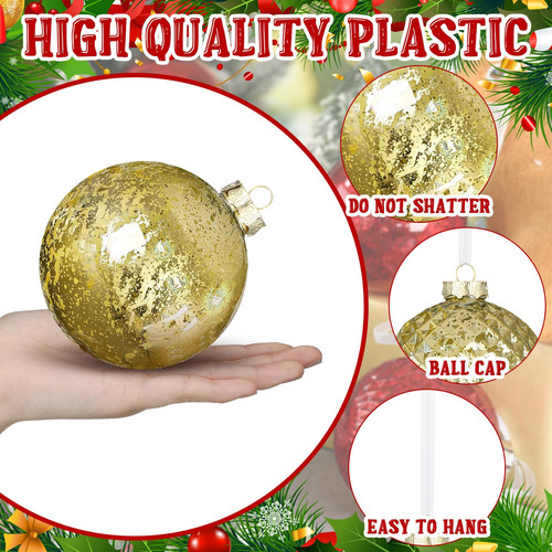 Bolas De Navidad Grandes 10 Cm, Decoraciones Inastillables