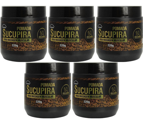 Atacado 5 Pomada Sucupira 220g Desconforto Muscular