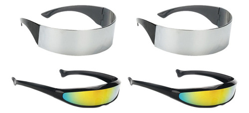 Gafas De Sol Con Visera De Cyclops Futurista De 4 Piezas Con