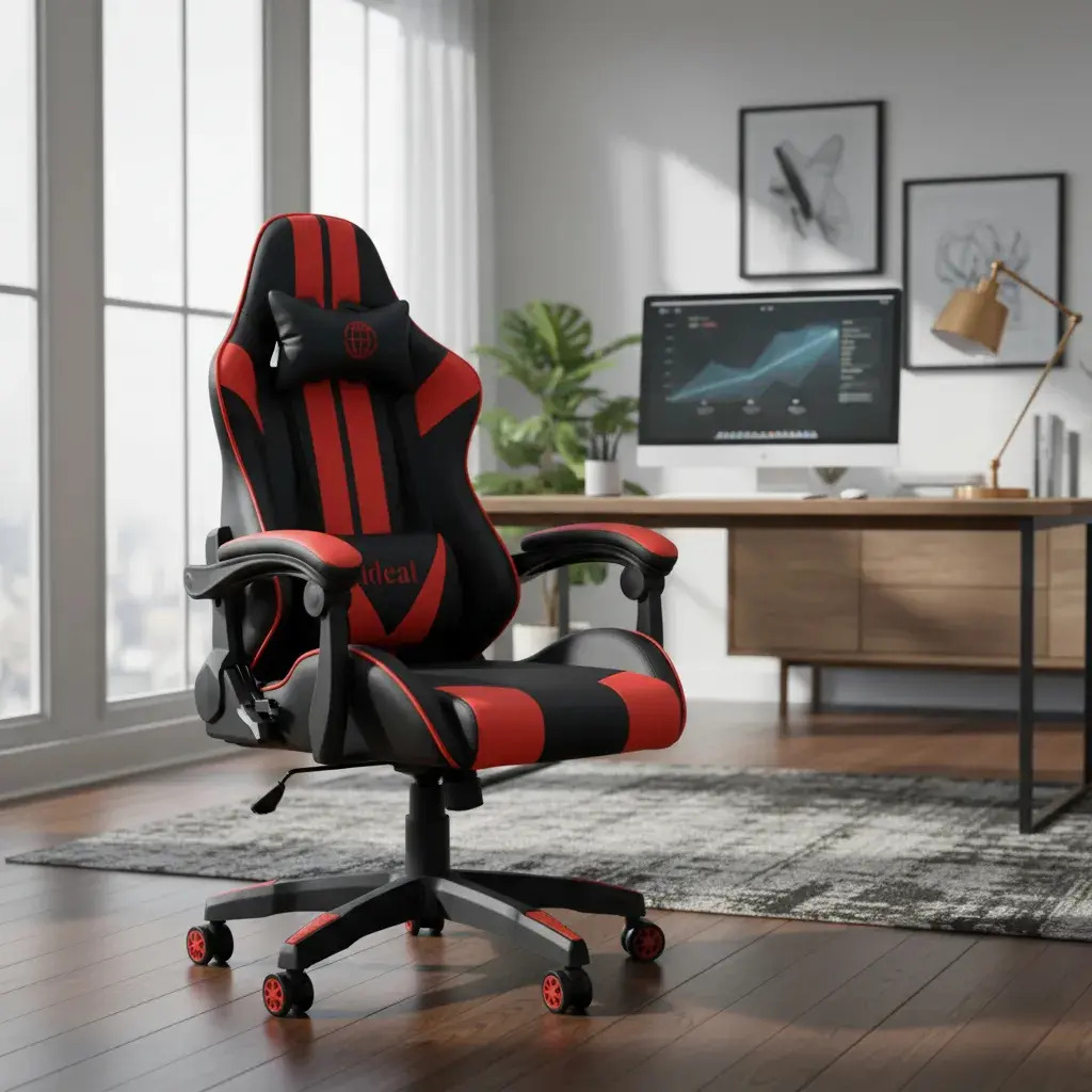 Cadeira Gamer Ergonômica Preta Vermelha Reclinavel Ajustavel