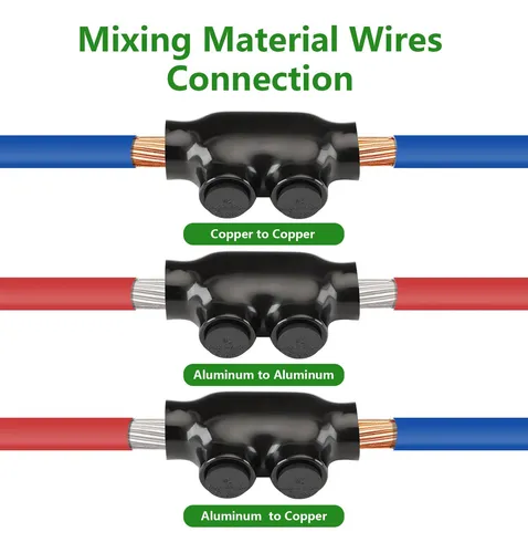 Conector Empalme Aislado Negro Para Alambre Cobre Aluminio