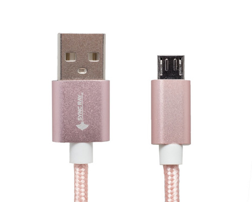 Cable Celular Micro Usb Conector Metalico Sync Ray