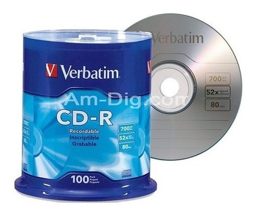 Verbatim Torre De Discos Virgenes Cd Originales 100 Piezas
