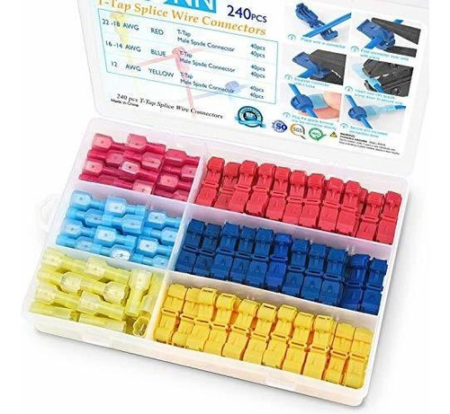 240pcs Tap Conector Prensado Para Termocontraibles
