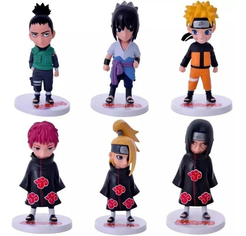 Colección Naruto X 6 Itachi Sasuke Naruto 