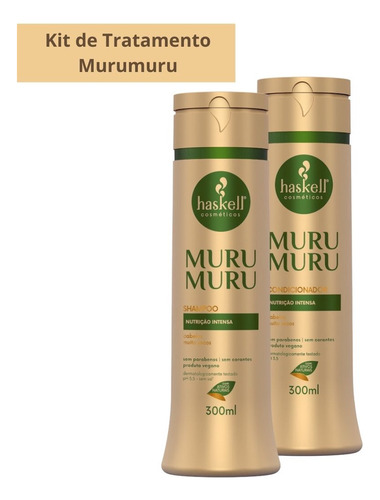 Kit Shampoo E Condicionador Haskell Murumuru 300ml + Brinde