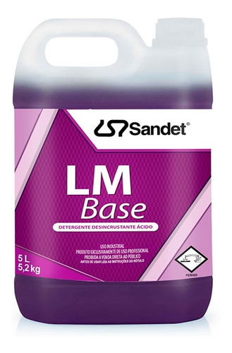 Shampoo Desincrustante Lm Base 5l Sandet 1:40 Ativado Nfe *