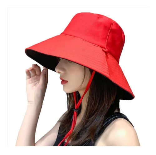 Sombrero Doble Vista Dama Mujer Playa Proteccion Uv